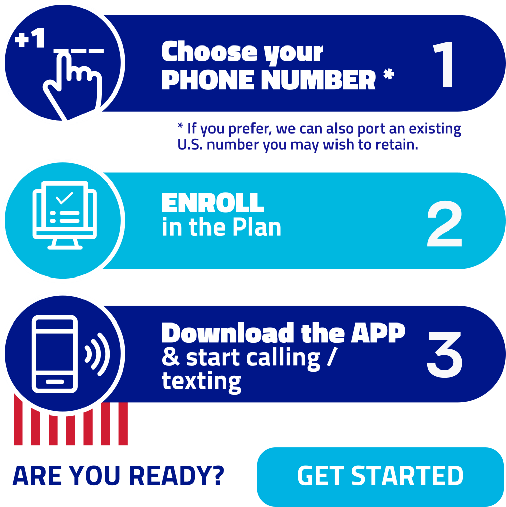 Enroll, choose your phone number, download the app